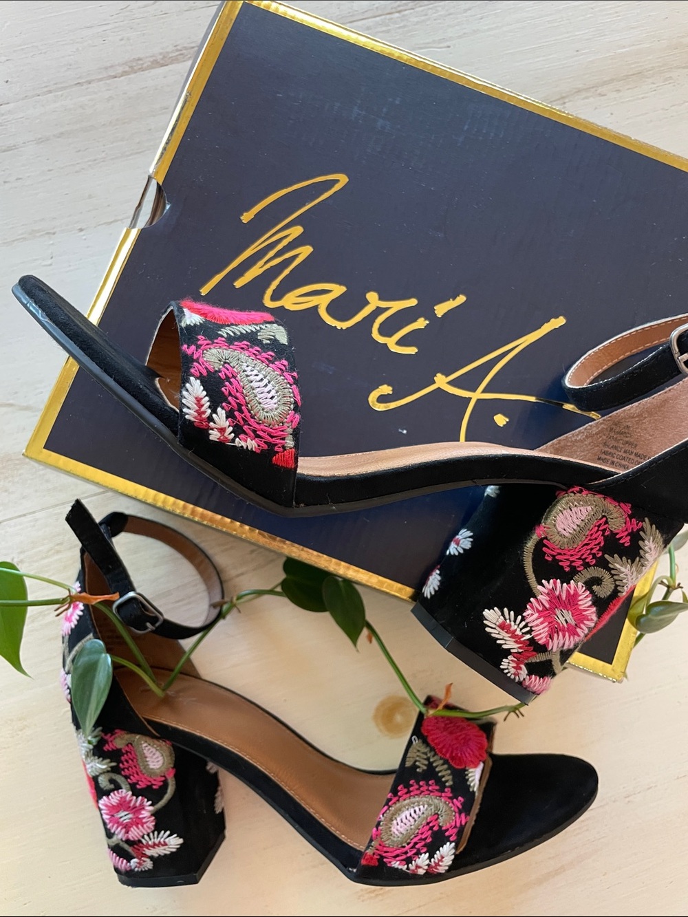 Vibrant Boho Block Heels